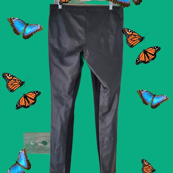 Mossimo Faux Leather Pants Black Ladies M - Picture 3 of 7